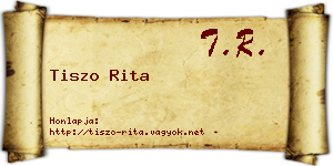 Tiszo Rita névjegykártya